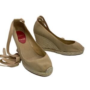 Christian Louboutin Formentera Espadrille Wedges, Size 37 (US 7), Platforms